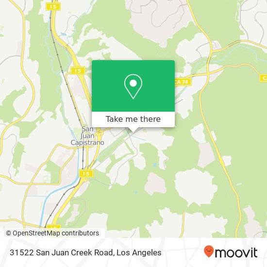 Mapa de 31522 San Juan Creek Road