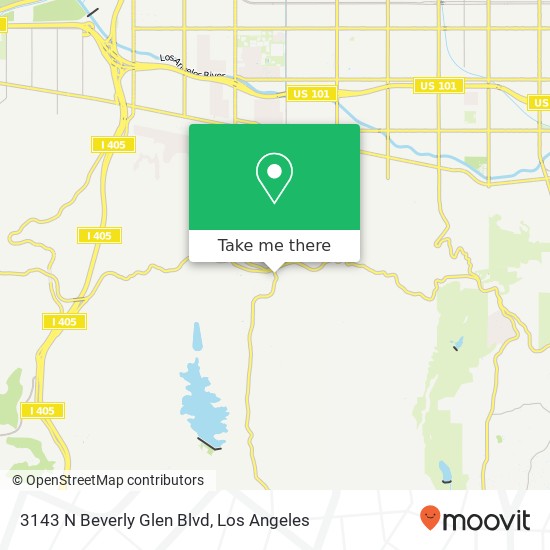 3143 N Beverly Glen Blvd map