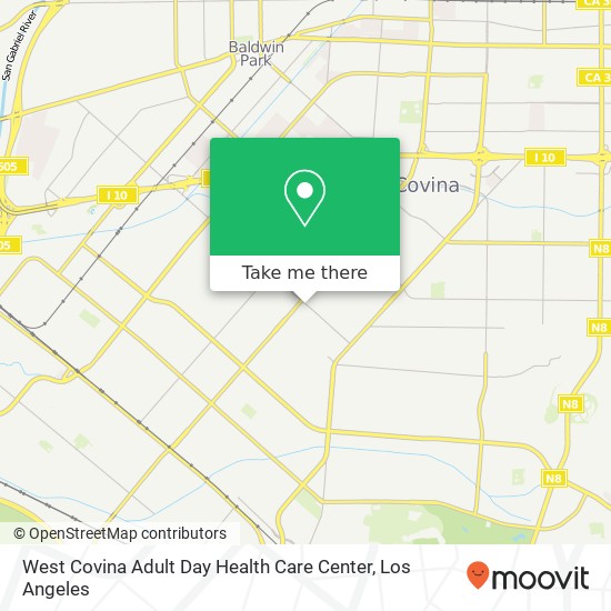 West Covina Adult Day Health Care Center map