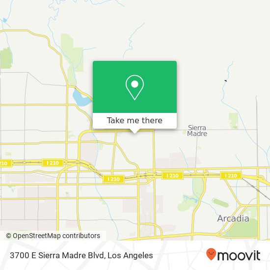 3700 E Sierra Madre Blvd map