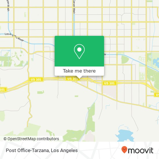 Post Office-Tarzana map