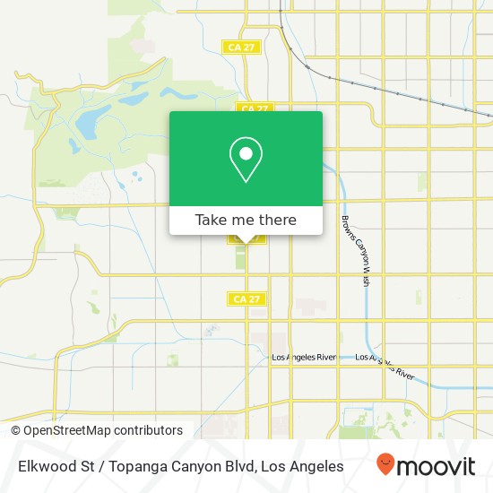 Elkwood St / Topanga Canyon Blvd map