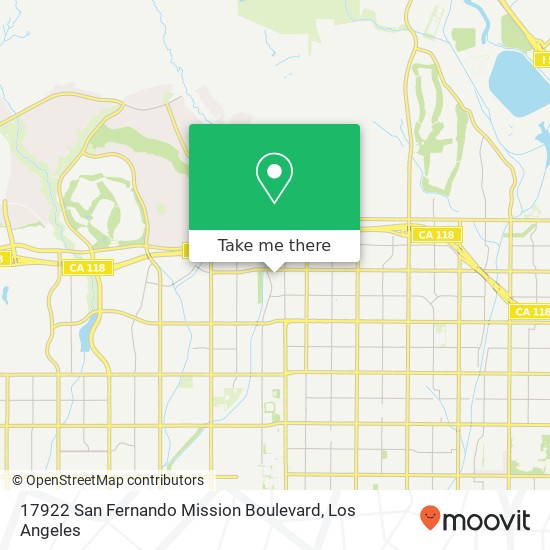 17922 San Fernando Mission Boulevard map