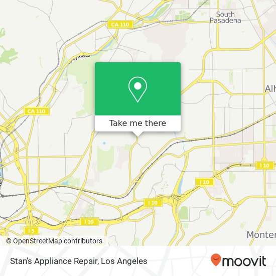 Mapa de Stan's Appliance Repair