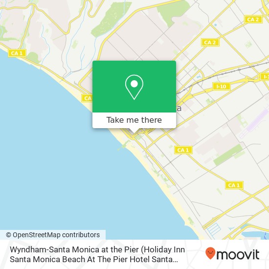 Wyndham-Santa Monica at the Pier (Holiday Inn Santa Monica Beach At The Pier Hotel Santa Monica) map