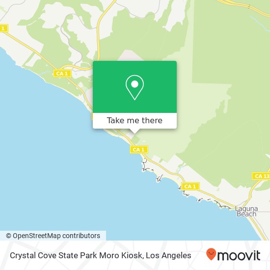 Crystal Cove State Park Moro Kiosk map