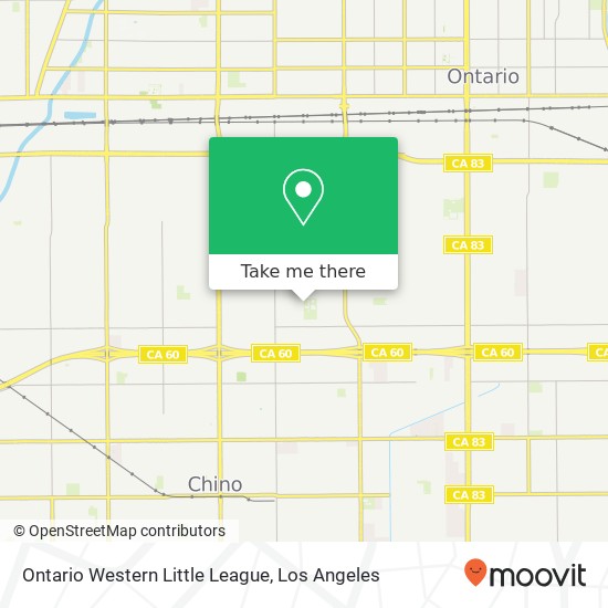 Mapa de Ontario Western Little League