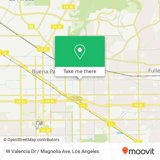 W Valencia Dr / Magnolia Ave map