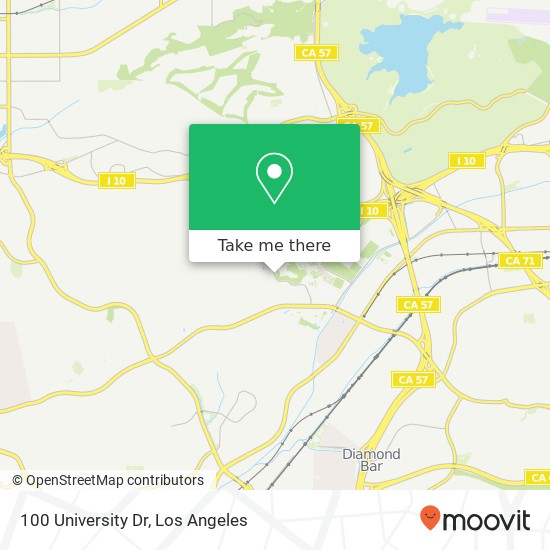 Mapa de 100 University Dr