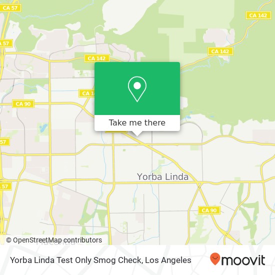 Mapa de Yorba Linda Test Only Smog Check
