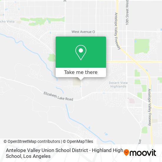 Antelope Valley Union School District - Highland High School map
