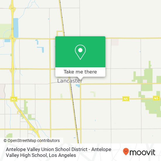 Mapa de Antelope Valley Union School District - Antelope Valley High School