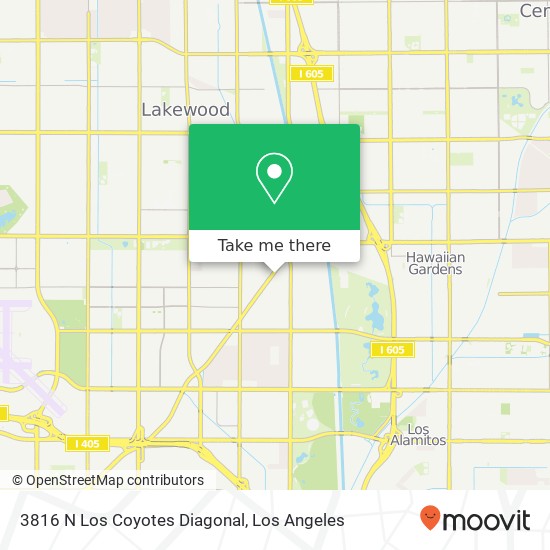 Mapa de 3816 N Los Coyotes Diagonal