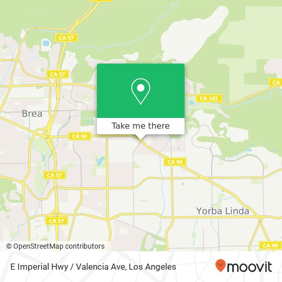 E Imperial Hwy / Valencia Ave map