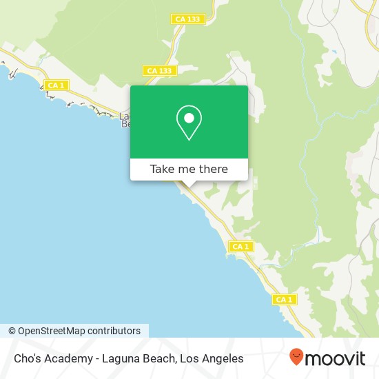 Mapa de Cho's Academy - Laguna Beach