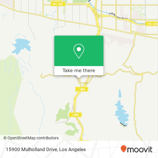 Mapa de 15900 Mulholland Drive