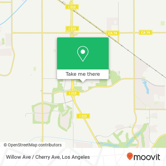 Mapa de Willow Ave / Cherry Ave