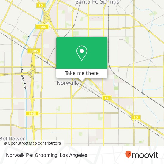 Mapa de Norwalk Pet Grooming