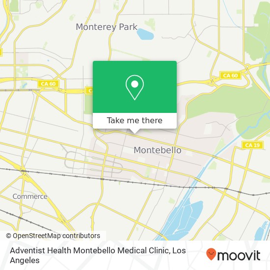 Mapa de Adventist Health Montebello Medical Clinic