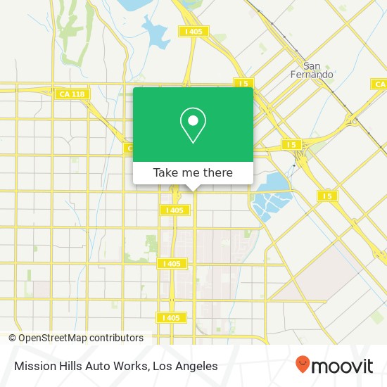 Mission Hills Auto Works map