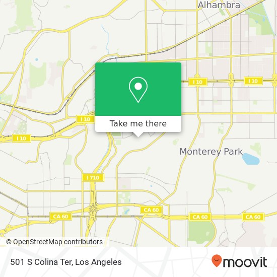 Mapa de 501 S Colina Ter