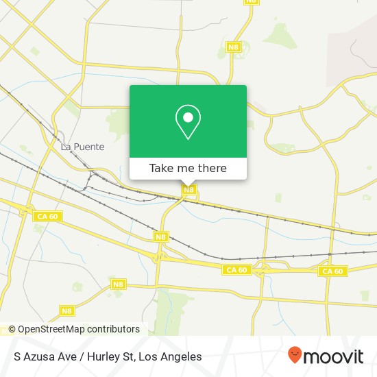 Mapa de S Azusa Ave / Hurley St