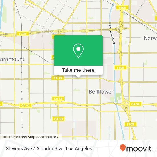 Mapa de Stevens Ave / Alondra Blvd