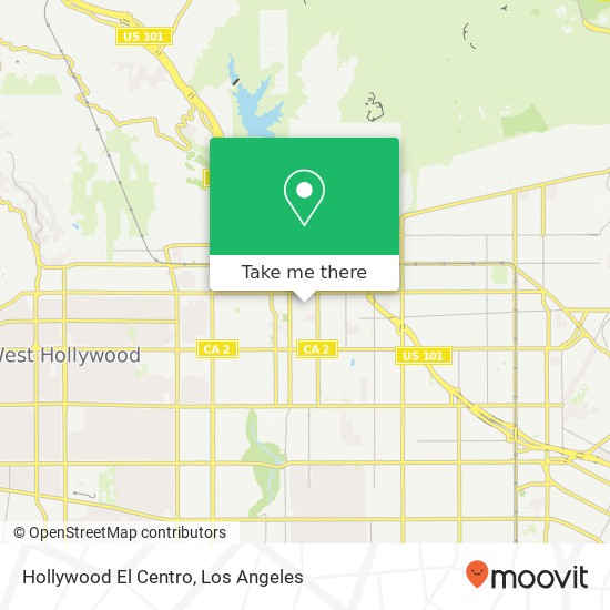 Hollywood El Centro map