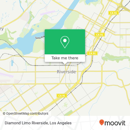 Diamond Limo Riverside map
