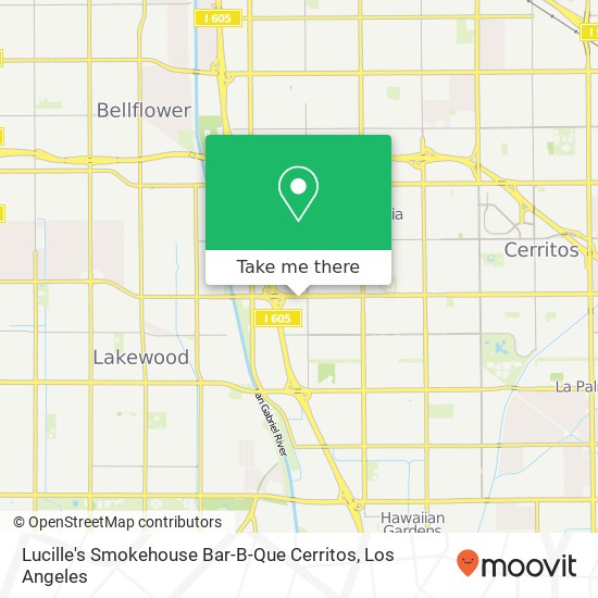 Mapa de Lucille's Smokehouse Bar-B-Que Cerritos