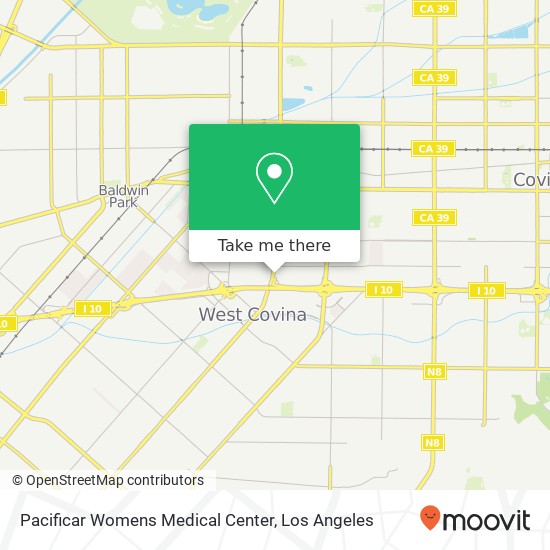 Pacificar Womens Medical Center map
