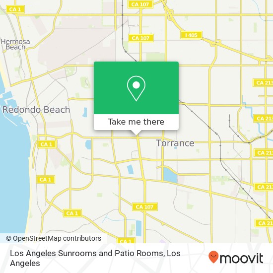 Los Angeles Sunrooms and Patio Rooms map