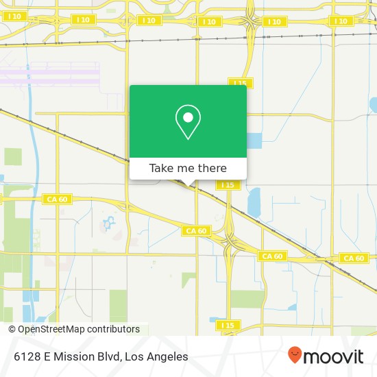 Mapa de 6128 E Mission Blvd