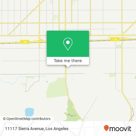 11117 Sierra Avenue map