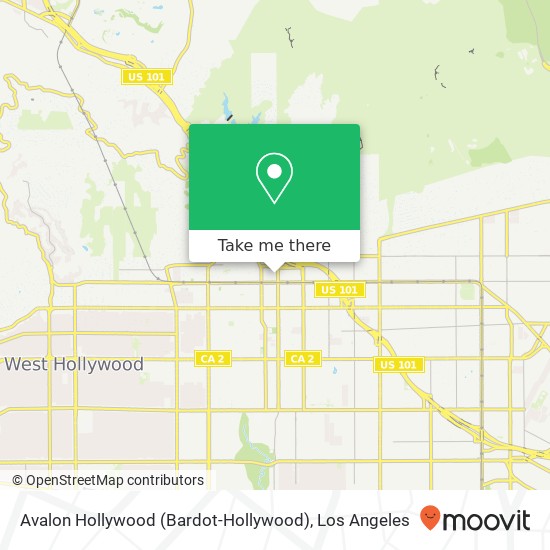 Avalon Hollywood (Bardot-Hollywood) map
