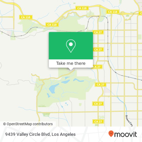 Mapa de 9439 Valley Circle Blvd