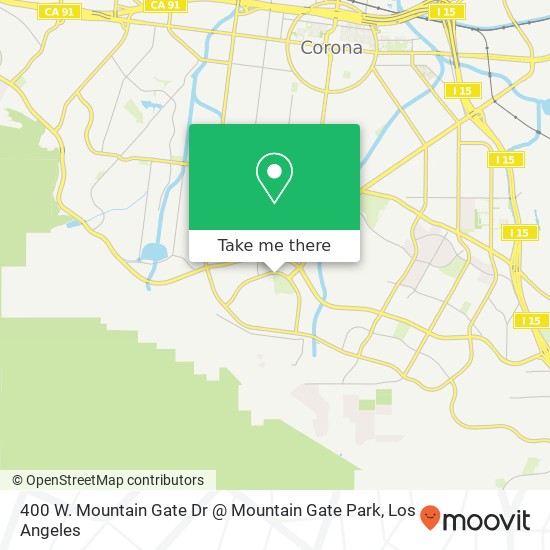Mapa de 400 W. Mountain Gate Dr @ Mountain Gate Park