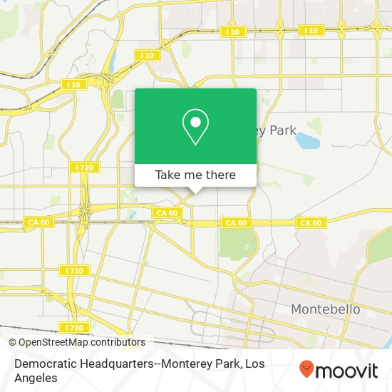 Mapa de Democratic Headquarters--Monterey Park