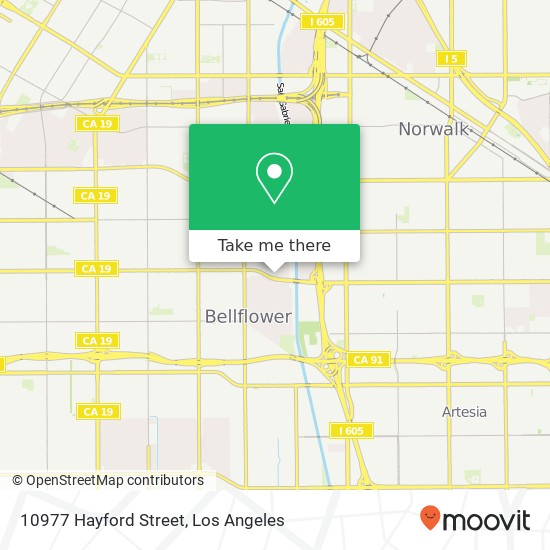 Mapa de 10977 Hayford Street