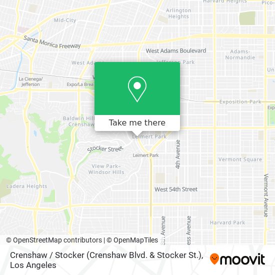 Crenshaw / Stocker (Crenshaw Blvd. & Stocker St.) map