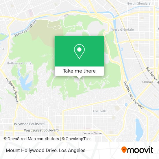 Mount Hollywood Drive map