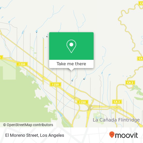 Mapa de El Moreno Street