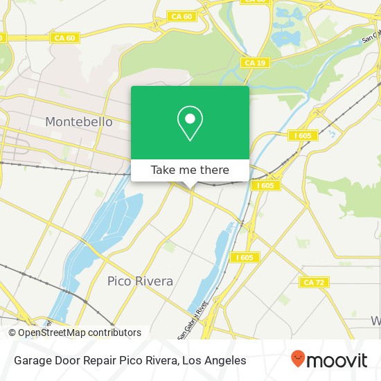 Mapa de Garage Door Repair Pico Rivera