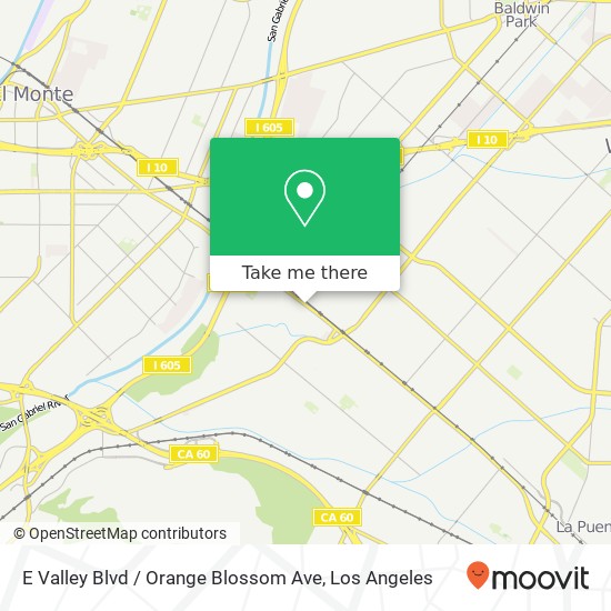 E Valley Blvd / Orange Blossom Ave map