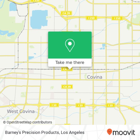 Barney's Precision Products map