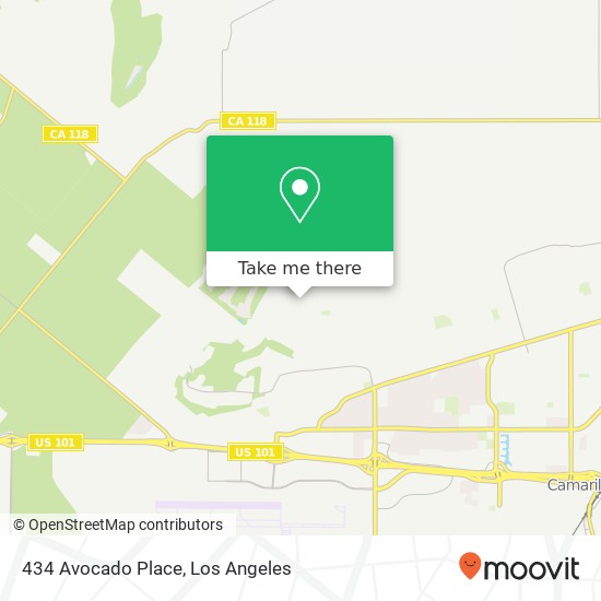 Mapa de 434 Avocado Place