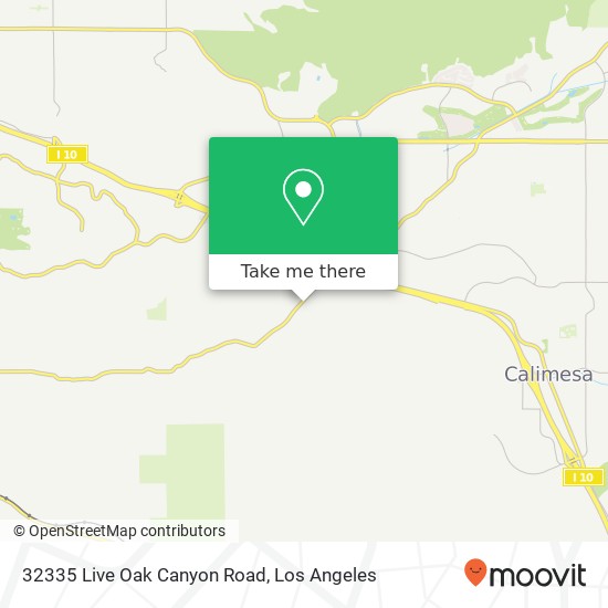 Mapa de 32335 Live Oak Canyon Road