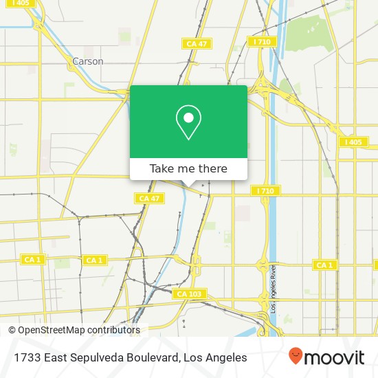 1733 East Sepulveda Boulevard map