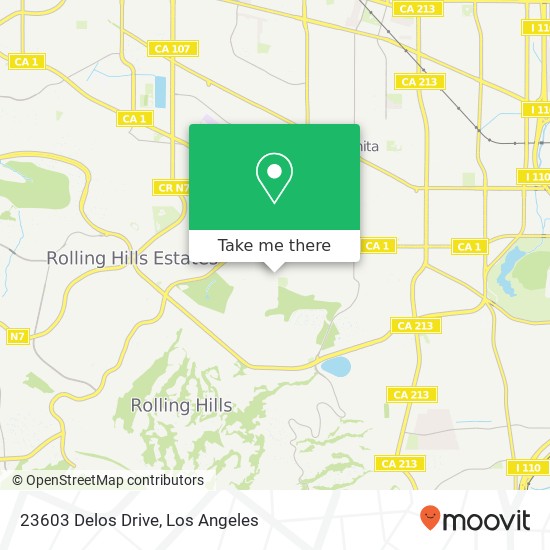 23603 Delos Drive map
