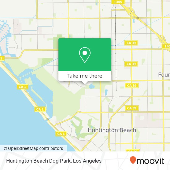 Mapa de Huntington Beach Dog Park